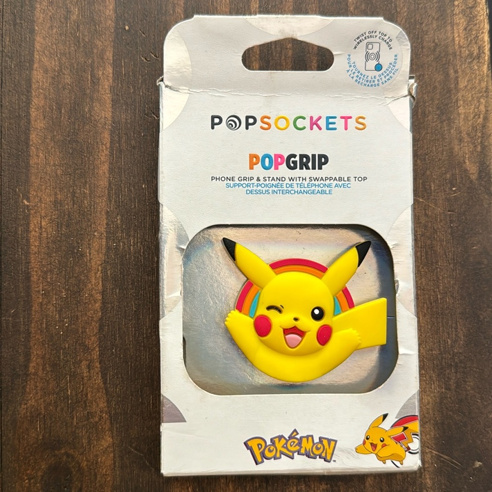 NIB Pokémon picachu pop sockets phone grip